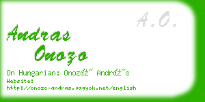 andras onozo business card